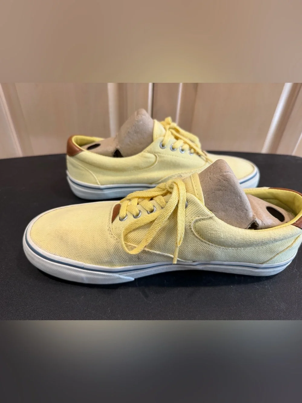 Polo by Ralph Lauren Men’s Yellow Canvas Boat Shoes 9